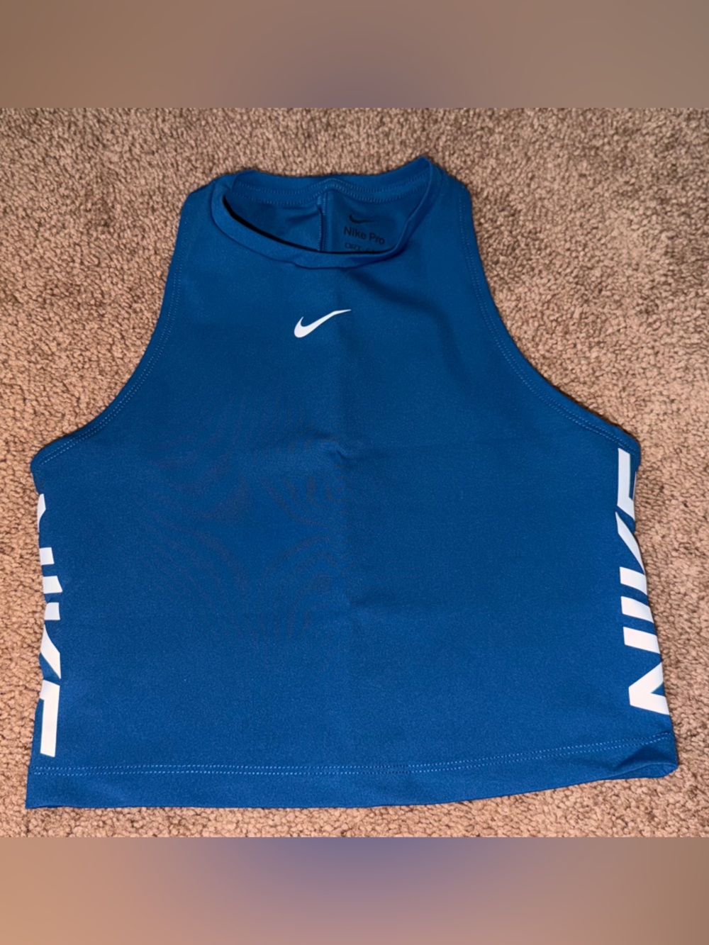 Nike Royal Blue Sleeveless Crop Tank with White Swoosh
